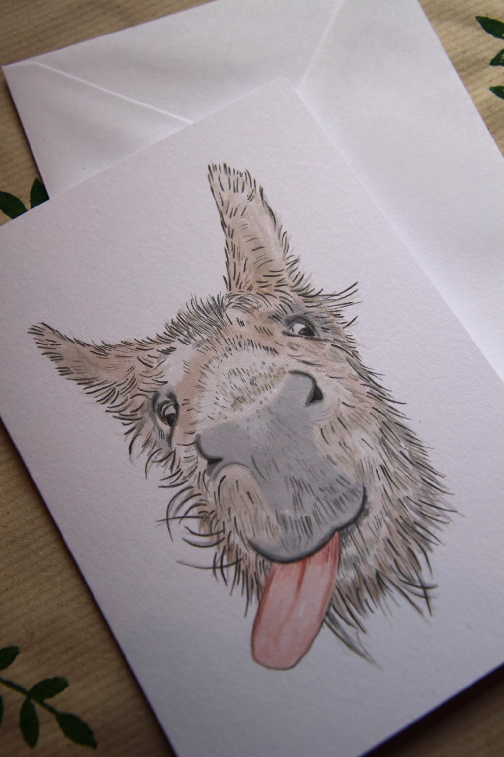 The Cheeky Trio, A6 Cards, pack of 3: cow, goat, donkey, illustrated animal greeting cards