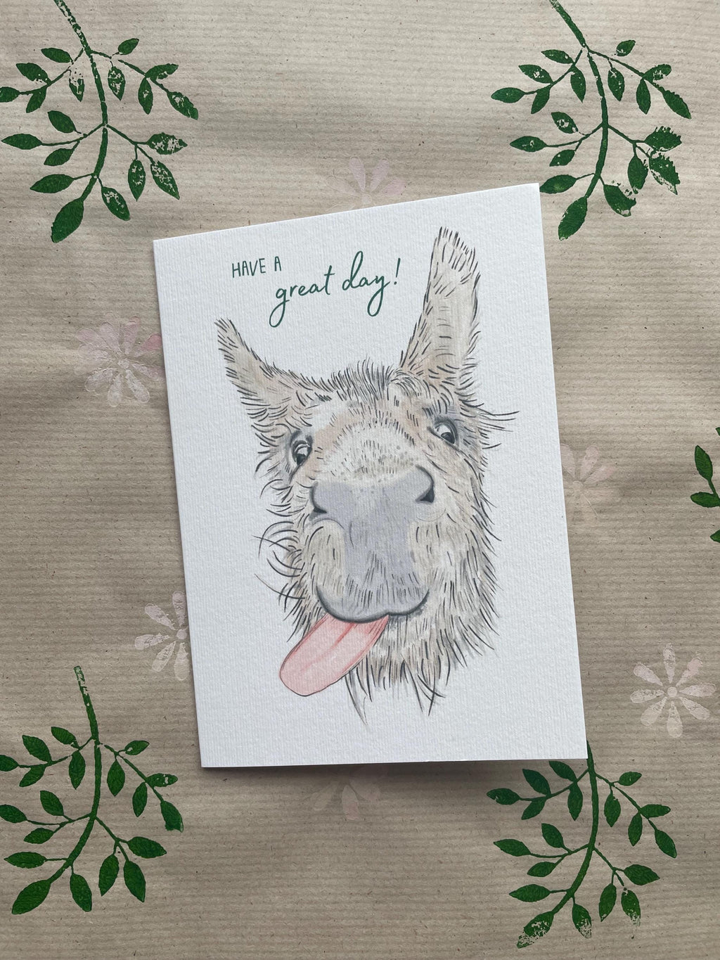 Donkey A6 Cards, pack of x3:  illustrated by hand for animal lover, special day