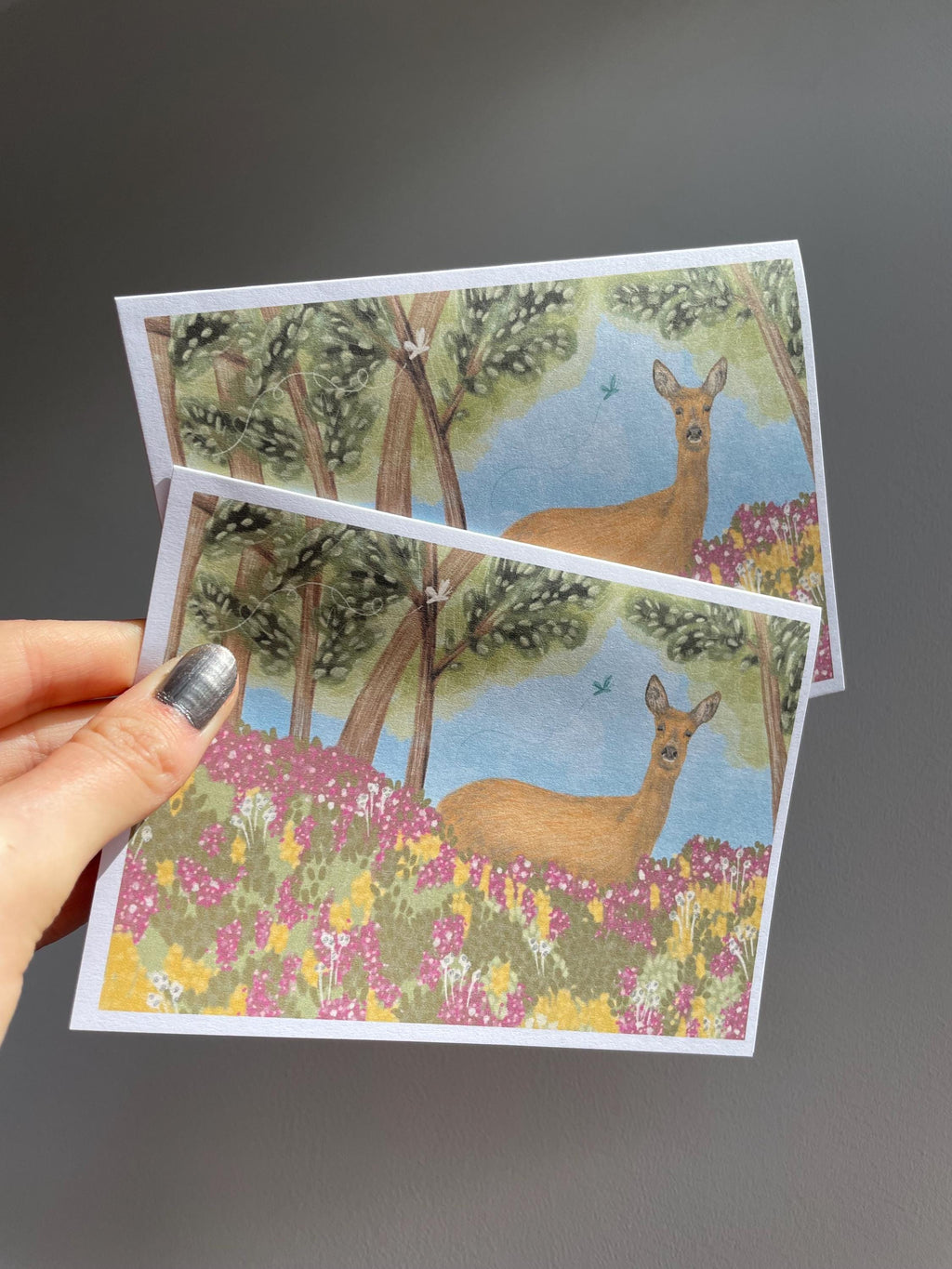 Deer A6 Cards (Set of 3) - illustrated Animal Art Card