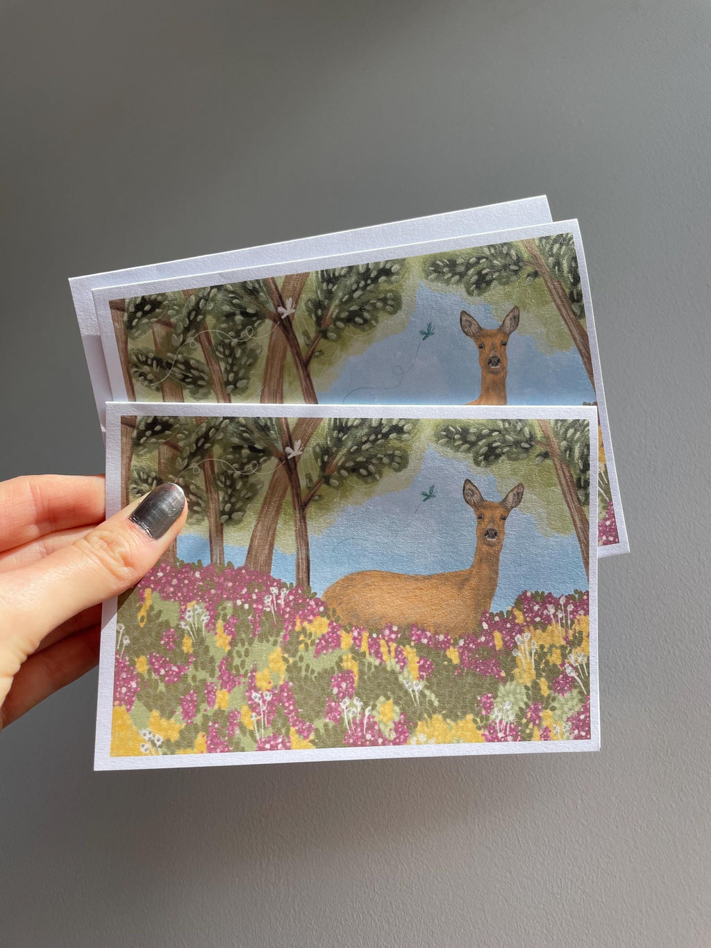 Deer A6 Cards (Set of 3) - illustrated Animal Art Card