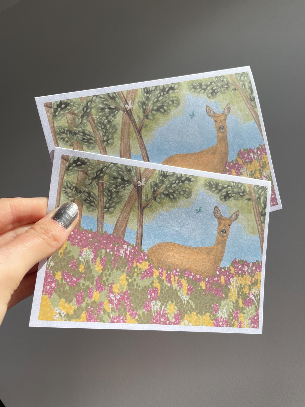Deer A6 Cards (Set of 3) - illustrated Animal Art Card