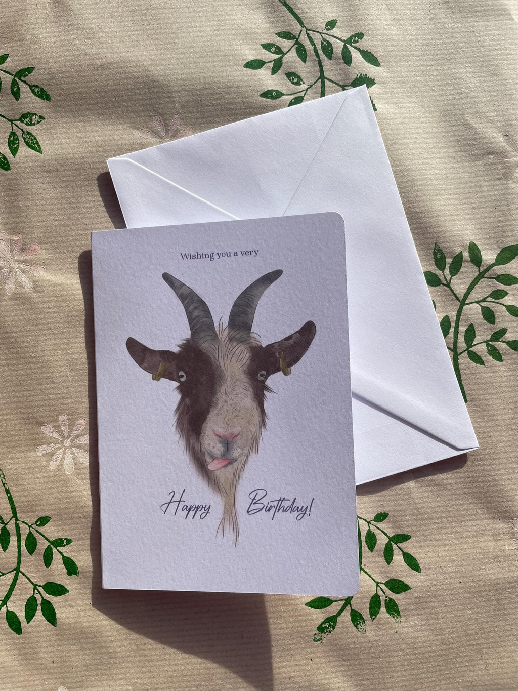 Cheeky Goat A6 Cards, pack of 3: illsutrated by hand, funny animal card