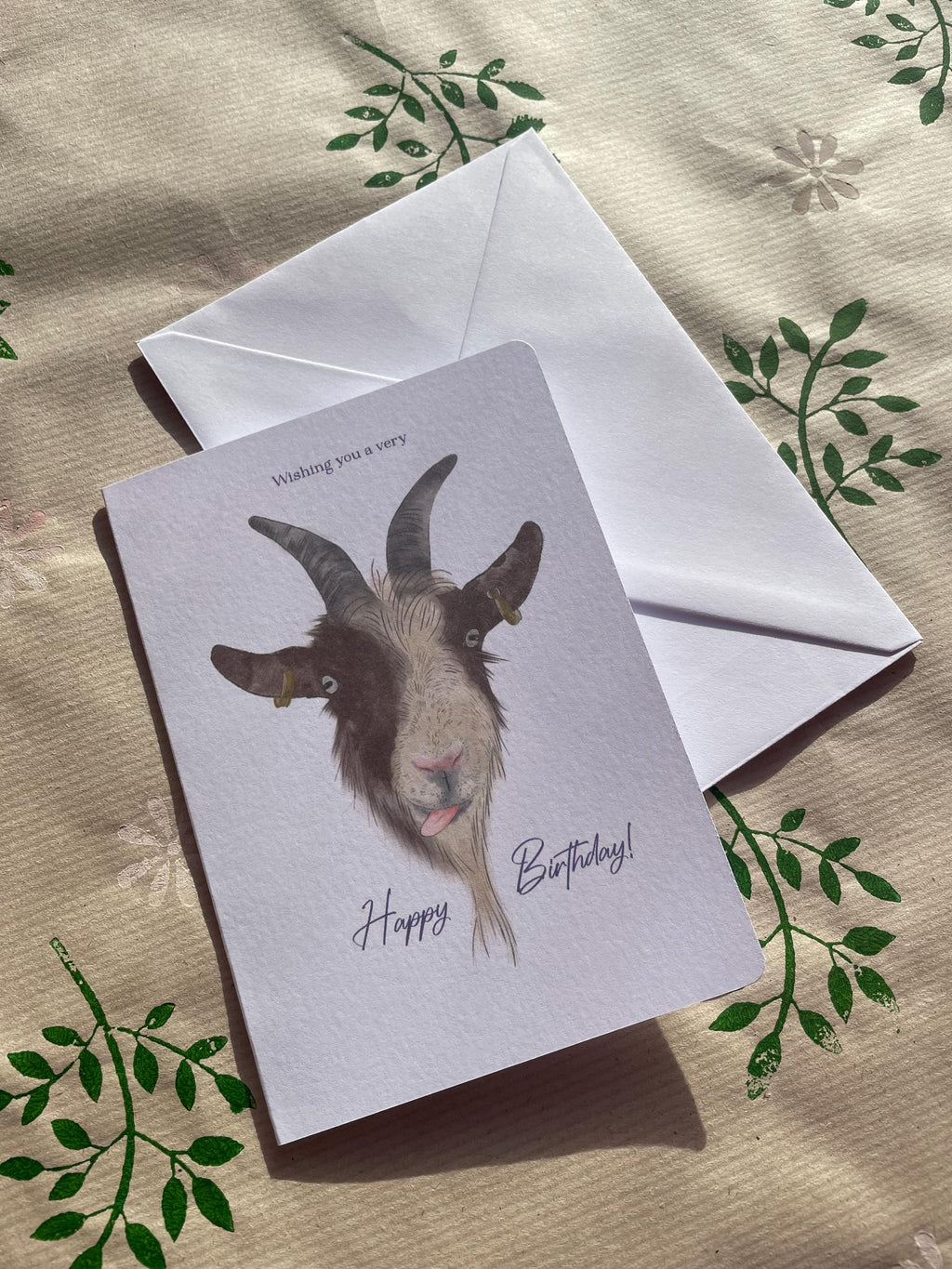 Cheeky Goat A6 Cards, pack of 3: illsutrated by hand, funny animal card