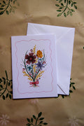Floral bouquet A6 Cards, pack of 3: Flower greeting card, illustrated